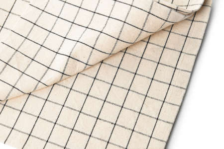Kitchen towel on white background, closeup