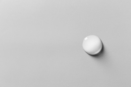 Drop of water on gray backgroundの写真素材