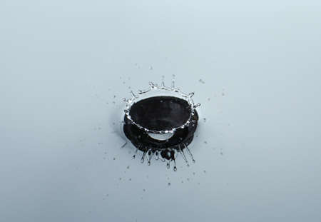 Splash of clean water on dark backgroundの写真素材