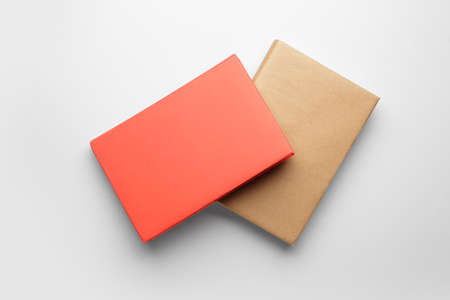 Two books on light backgroundの写真素材