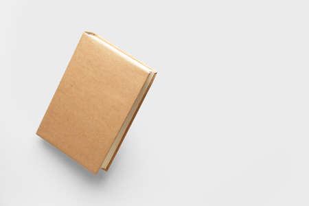 Book with blank cover on white backgroundの写真素材