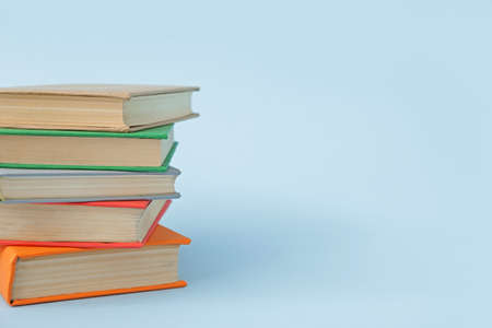 Many books on color backgroundの写真素材