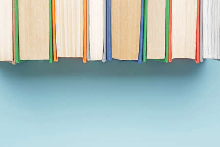 Many books on color backgroundの写真素材