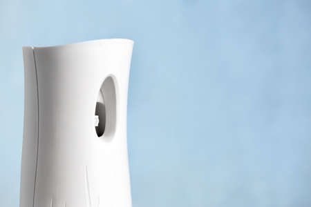 Modern air freshener on color backgroundの写真素材