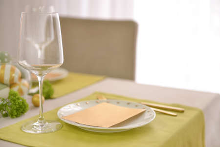 Beautiful table setting for Easter celebration