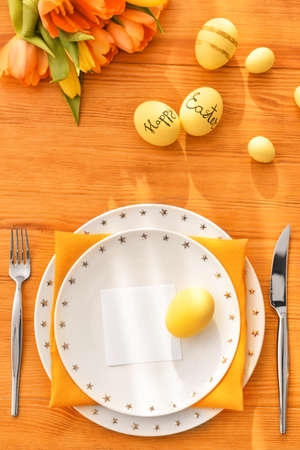 Beautiful table setting for Easter celebration
