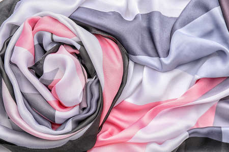 Beautiful scarf as background, closeupの写真素材
