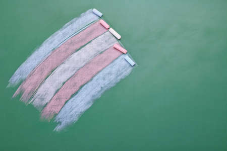 Drawn flag of transgender on color backgroundの写真素材