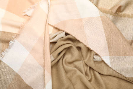 Beautiful scarf as background, closeupの写真素材