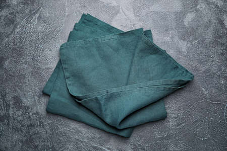 Clean napkins on dark backgroundの写真素材