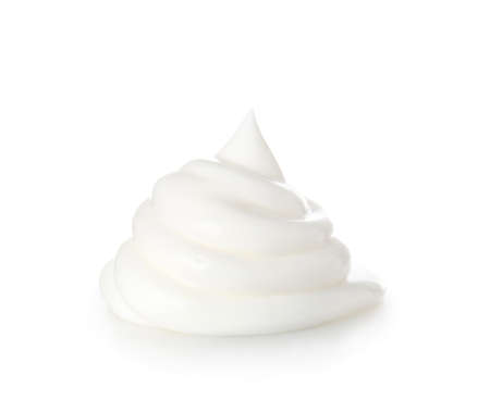 Tasty sour cream on white backgroundの写真素材