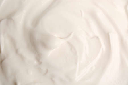Texture of tasty sour cream, closeupの写真素材