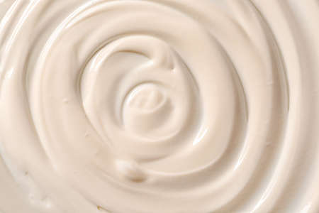 Tasty yogurt as background, closeupの写真素材