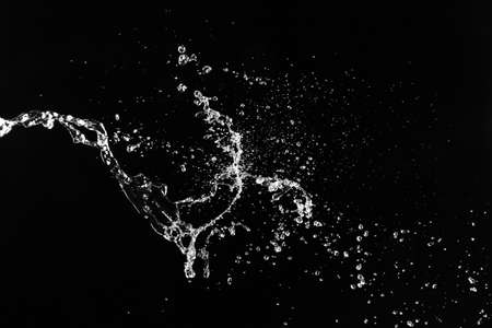 Splash of clean water on dark backgroundの写真素材