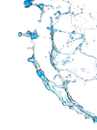 Splash of water on white backgroundの写真素材