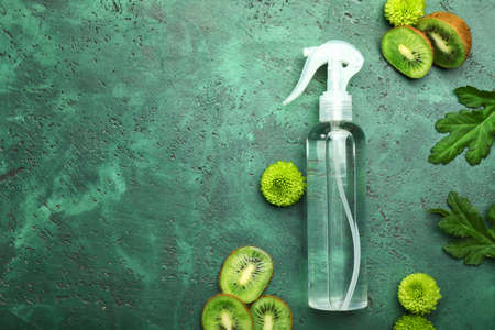 Hair spray on color backgroundの写真素材