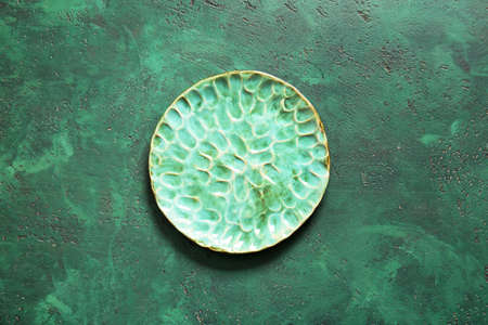 Clean plate on color background