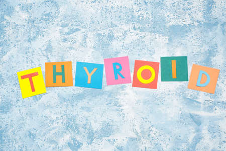 Word THYROID on color backgroundの写真素材