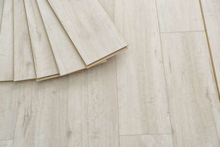 New laminate flooring in roomの写真素材