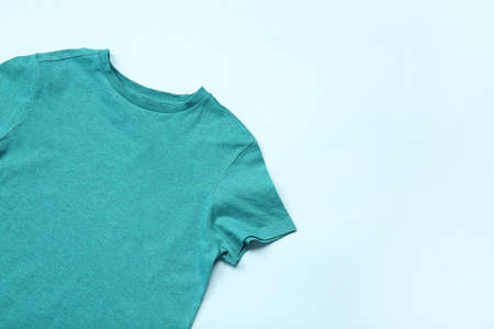 Stylish t-shirt on color backgroundの写真素材