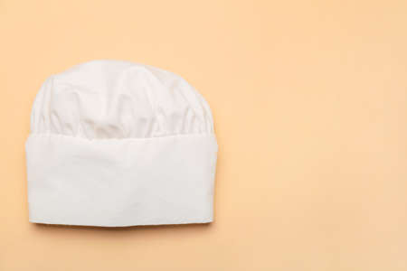 Chef's hat on color backgroundの写真素材