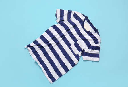 Stylish t-shirt on color backgroundの写真素材