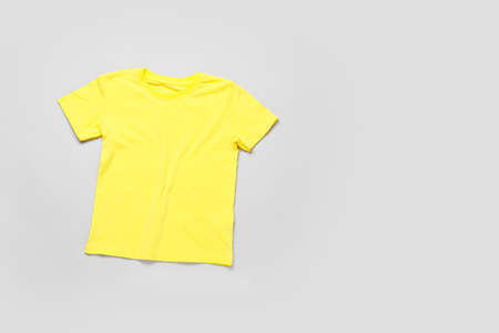 Stylish t-shirt on gray backgroundの写真素材