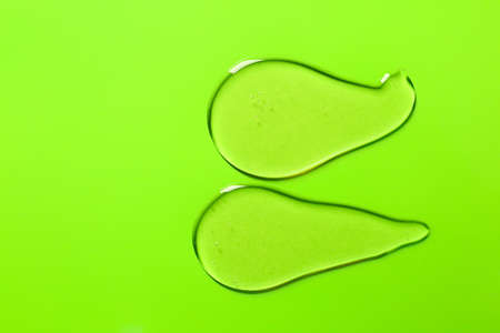 Shower gel on color backgroundの写真素材