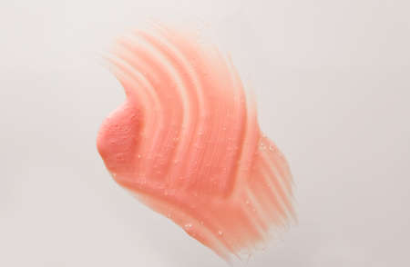 Shower gel on color background