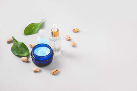 Natural cosmetics on light backgroundの写真素材