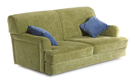 Comfortable sofa on white background