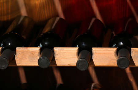 Bottles of wine in cellar