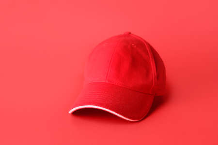 Blank cap on color backgroundの写真素材