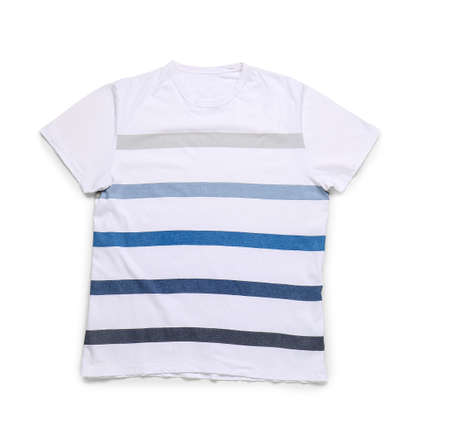 Modern t-shirt on white backgroundの写真素材