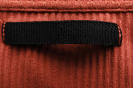 Closeup view of label on clothesの写真素材