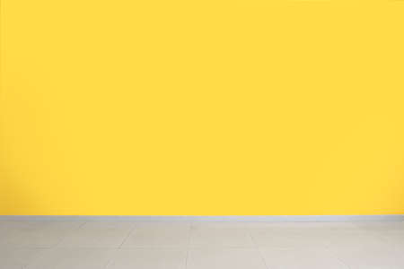 Color wall in empty roomの写真素材