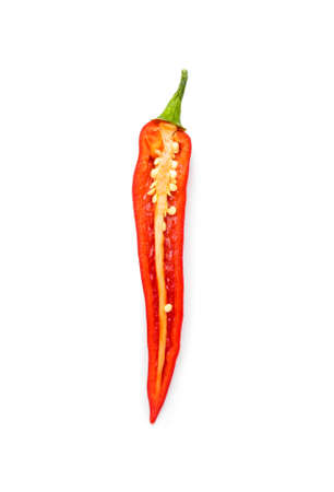 Hot chili pepper on white background