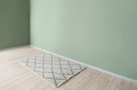 View of big empty room with carpetの写真素材