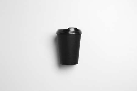 Takeaway cup for drink on white backgroundの写真素材