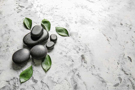 Beautiful spa composition on light backgroundの写真素材