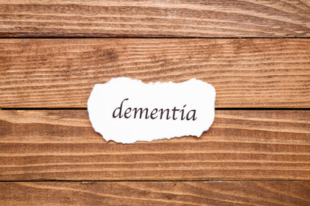 Word DEMENTIA on wooden backgroundの写真素材