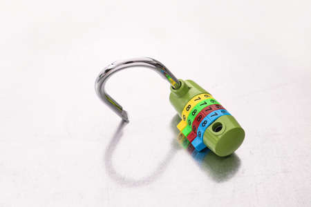 Small lock on light background