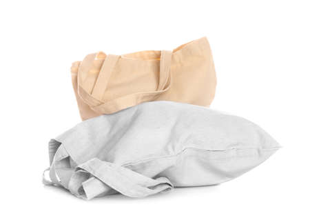 Eco bags on white backgroundの写真素材