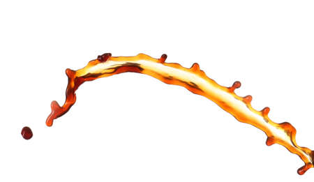 Splash of coffee on white backgroundの写真素材