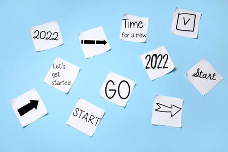 Concept of planning for new year 2022