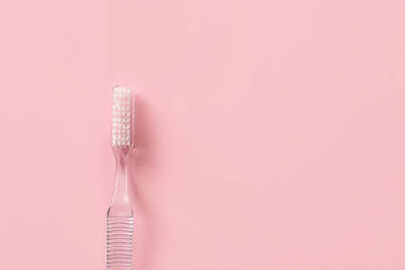 Tooth brush on color backgroundの写真素材