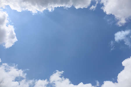 View of beautiful sky with cloudsの写真素材