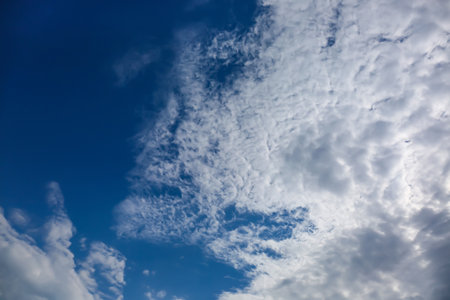 View of beautiful sky with cloudsの写真素材