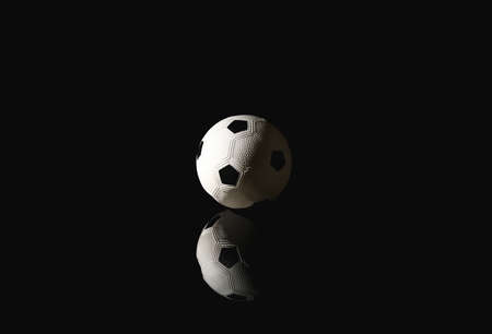Soccer ball on dark background