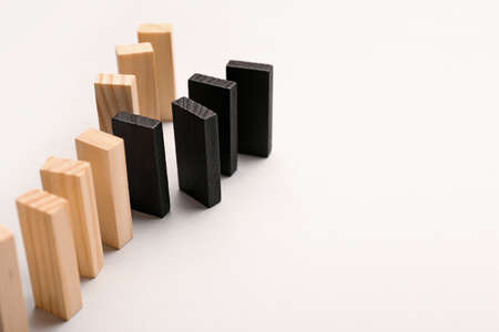 Different blocks on white background. Racism conceptの写真素材